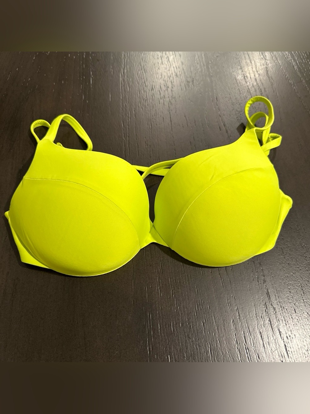 SKIMS Neon Lime Molded Push-Up Bikini Top